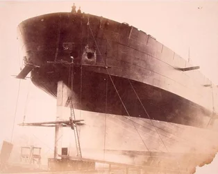 Leviathan, sivukuva rungosta, n.1857 (seepiakuva)