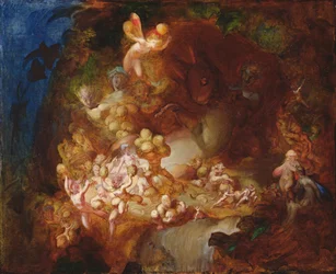 Titianan haltiat ryöstävät oravanpesän, 1854