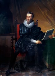 Muotokuva ranskalaisen runoilijan Francois de Malherben (1555-1628) jalassa. Robert Lefevren (1755-1830) maalaus 1800-luvun aurinko. 1,5x2,09 m Pariisi, bibliotheque sainte Genevieve
