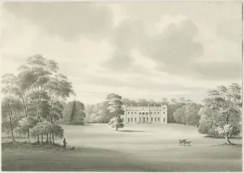 Chillington Hall: seepiapiirustus
