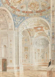 Villa Madaman sisustus Giulio Romanon ja Baldassare Peruzzin koristeilla, 1897.