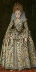 Prinsessa Elizabeth 1596-1662, myöhemmin Böömin kuningatar, n. 1606.
