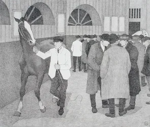 Hevoskauppiaat Barbicanissa (Barbican No.2) 1921 (litho)