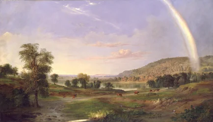 Maisema sateenkaaren kanssa, 1859.