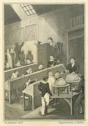 Nicholas Nickleby: Samuel Bellinin (1799-1893) kaiverruttama Dotheboys Hall.