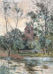 Kirkko lammen rannalla