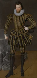 Miehen muotokuva, luultavasti Sir John Scott (1564-1616), noin 1600-1605 (öljy kankaalle)