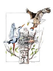 Totemivaras, 2019 (tussi ja tussi paperille)