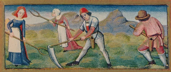 Kesäkuu - niitto, 1400-luku, 1939.