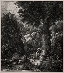 Lepää lennolla Egyptiin satula-aasin kanssa, 1871.