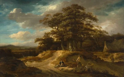 Travellers at Edge of a Village, 1680.