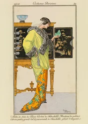 Lautanen 32 teoksesta "Costumes Parisiens".