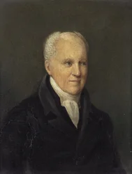 Pastori George Crabbe, 1827-28 (öljy paneelissa)