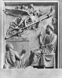 Faustina nuoremman (125-175 jKr.) Marcus Aureliuksen (121-180 jKr.) vaimon apoteoosi