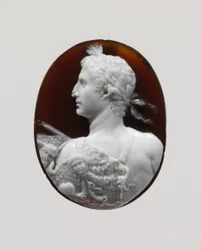 Cameo-muotokuva keisari Augustuksesta, n. 41–54 jKr (sardonyx)