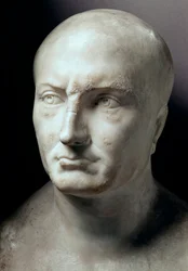 Roomalaisen valtiomiehen Publius Cornelius Scipio Africanuksen (235-183 eaa.) marmoripää - Rooma, Musei Capitolini - Publius Cornelius Scipio Africanuksen (236-183 eaa.) pää (Scipio Africanus, Scipio vanhempi, Scipio Africanus Major eli Scipio Suuri)