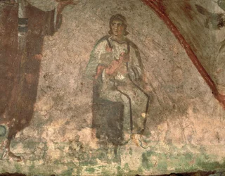 Äiti ja lapsi, Cubiculum of the Velatio (fresko)