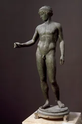 Roomalainen taide: "" Efebe"" Pronssinen veistos kreikkalaisen alkuperäisen, Pompejista