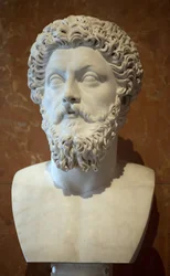 Art Rome Rooman keisari Mark Aurelen (121 - 180 jKr) marmoririntakuva