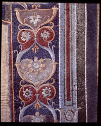 Yksityiskohta seinämosaiikeista Casa di Nettuno e Amphitriten nymfeumista, 5. vuosisadalla eKr. - 1. vuosisadalla jKr.