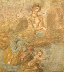Orestesta, Pyladesia ja Iphigeniaa kuvaava fresko Golden Cupidsin talosta, Pompejista, Campaniasta, roomalaisesta sivilisaatiosta