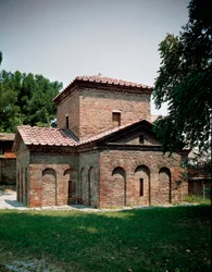 Galla Placidian (390-450), roomalaisen keisarin mausolee. 425 noin Ravenna Italia