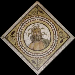 Tigris-joen personifikaatio, 2./3. vuosisadan loppu jKr (mosaiikki)