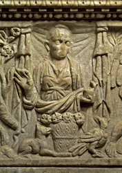 Kukkakauppiaan esitys (relief)