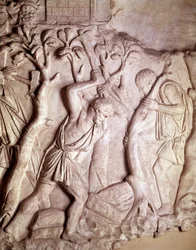 Roomalainen taide: raivausalue, matala kohokuvio, Rooman antiikin museo, Rooma