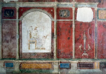 Roomalainen taide: istuvan Venus-jumalattaren kuvaus. Rooman Farnesinan lähellä sijaitsevasta huvilasta. Rooma, Rooman kansallismuseo, Diocletianuksen kylpylät
