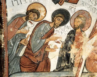 Romaaninen taide: apostolit Philip, Barthelemy ja Andre
