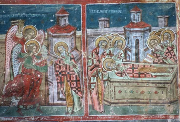 Pyhän Nikolauksen elämä ja kuolema, kirkon eteläseinä, 1535