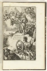 Otsikkopainatus Guerres de Flandresin kolmannelle osalle Troisieme partie des Guerres de Flandres (otsikko esineessä) Guerres de Flandres (sarjan nimi)