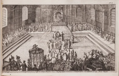 Kohtaus tsaari Aleksis Mihailovitšin kuninkaallisessa hovissa, 1677