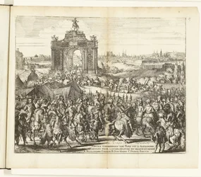 Farnesen juhlallinen sisääntulo Pariisin helpotuksen jälkeen, 1590 Festes triomphales que Paris fit à Alexandre Farnese pour l