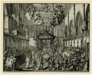 Westminster Abbeyn kuoro ja kuningattaren hautajaiset, 1695 Westmunster Abdyen In