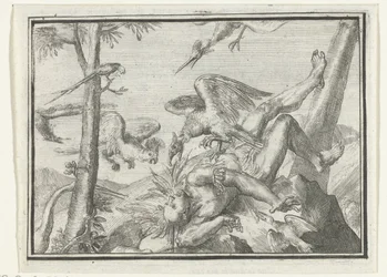Pamfletin otsikkosivu: De Geplukte Tapoeijer, 1702 De Plukte Tapoeijer (otsikko esineessä) Esopus in Europe (sarjan nimi)