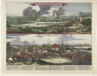 Matka Chathamiin ja Sheppeyn saaren valloitus, 1667 Kuva Rochesterin, Chethamin jne. Stadtista ja revieristä / Het Eylandt Shepey ja 