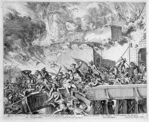 Wienin painosykli, miinan ja vastamiinan räjähdys, turkkilaisten hyökkäys, 1683