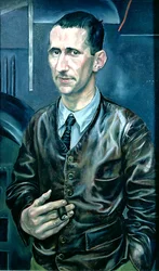 Bertolt Brecht (1898-1956) (öljy kankaalle)