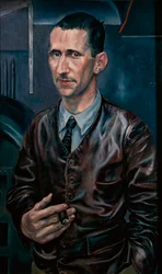 Saksalaisen kirjailijan ja näytelmäkirjailijan Bertolt Brechtin muotokuva (Bertold Brecht)