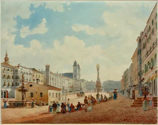 Der Hauptplatz Linzissä