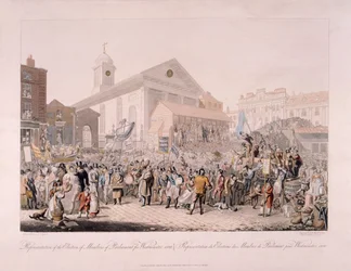 Vaalit Covent Gardenissa, Lontoossa, 1818.