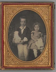 Nimetön muotokuva pojasta ja tytöstä, 1855.