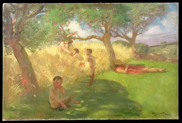 Satyrs (öljy kankaalle)