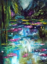Monet Japanilainen puutarha Givernyssä, 2021 (öljy kankaalle)