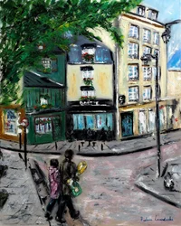 Quartier Latin Paris, 2022 (öljy kankaalle)