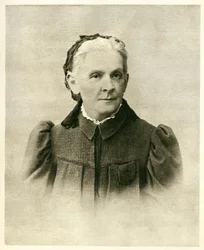 Leninin (1870-1924) äidin Maria Aleksandrovna Ulanovin (1835-1916) muotokuva. Valokuvaus, julkaisussa "" Our Illyich"", valtion painos lapsille, Moskova