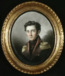 Venäläisen upseerin muotokuva, 1818 (wc paperilla)