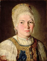 Naisen muotokuva venäläisasussa, 1769